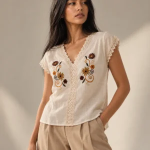 Blusa Encaje Central