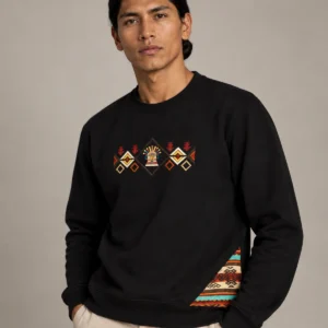 Hoddie Cuello Redondo  Bordado Hombre