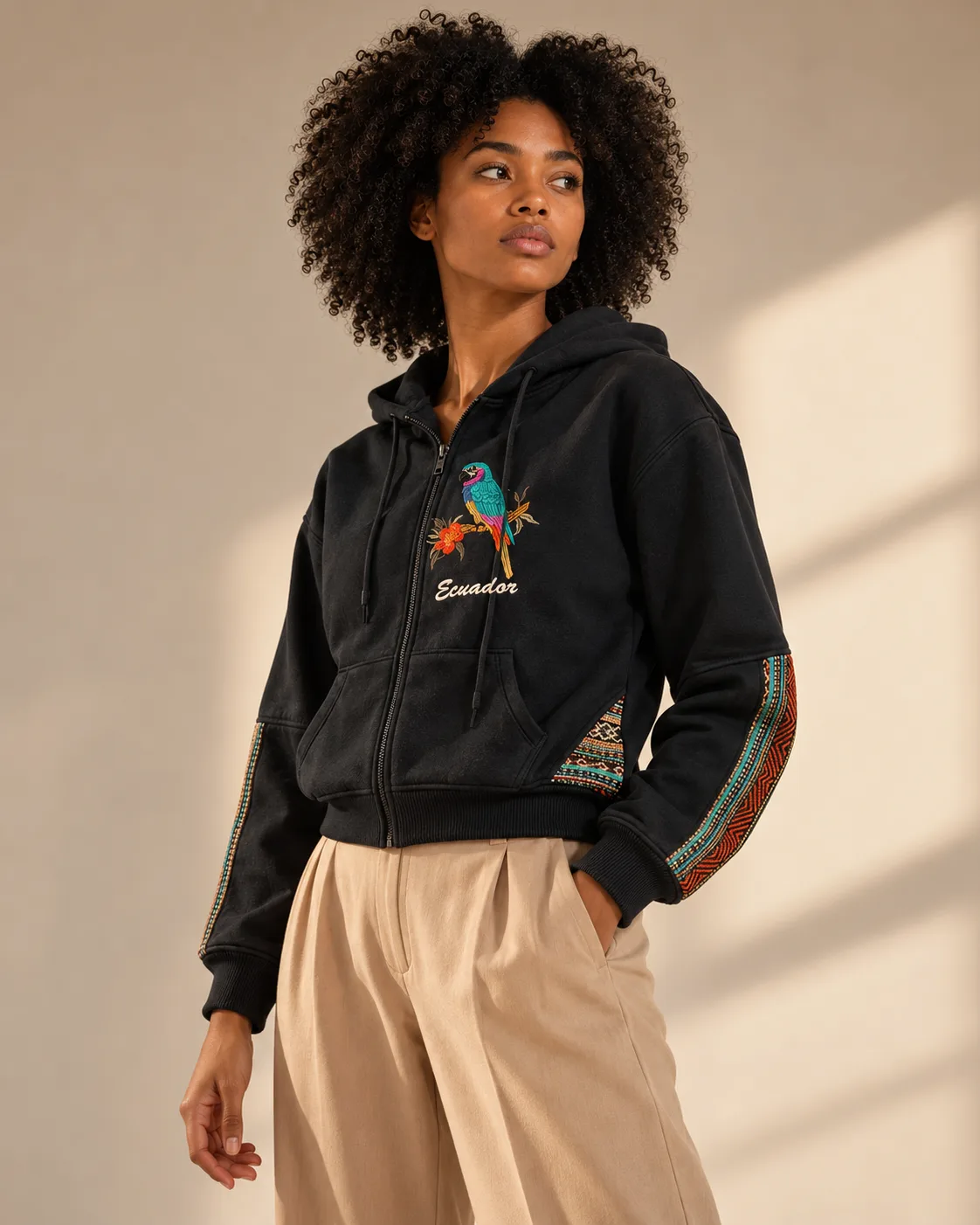 Hoodie Otavalo De Mujer Abierto