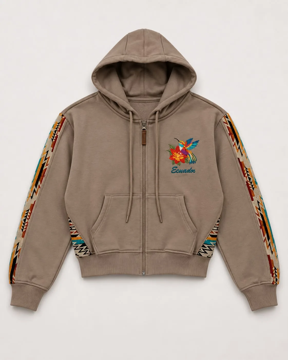 Hoodie Otavalo De Mujer Abierto - Imagen 3