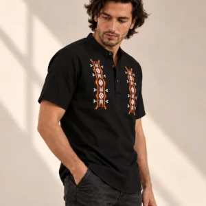 Camisa 3 Botones Bordado