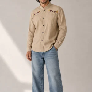 Camisa Pacha M/L Bordada