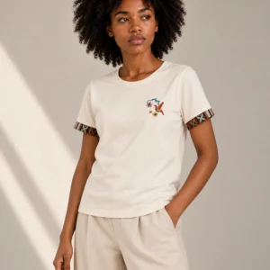 Camiseta De Mujer Bordada
